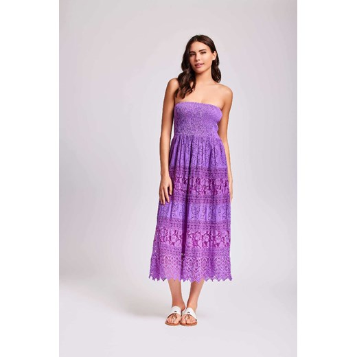 Sukienka Gaia Iconique fioletowa IC24-091 ze sklepu piubiu_pl w kategorii Odzież plażowa - zdjęcie 172120043