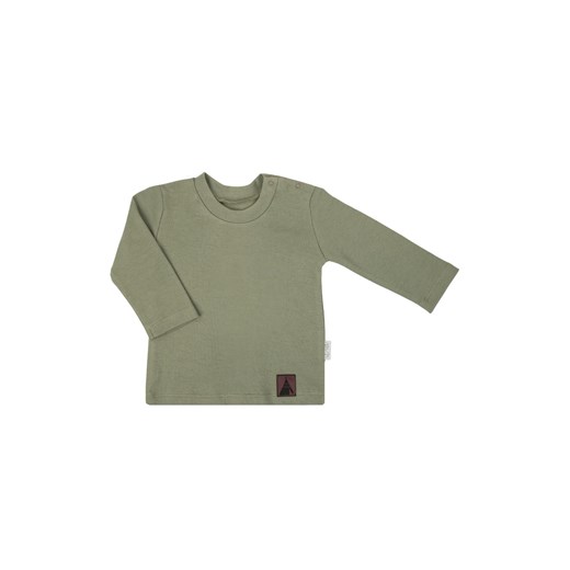 Bluzka chłopięca bawełniana z długim rękawem w kolorze zielonym ze sklepu 5.10.15 w kategorii T-shirty chłopięce - zdjęcie 172122071