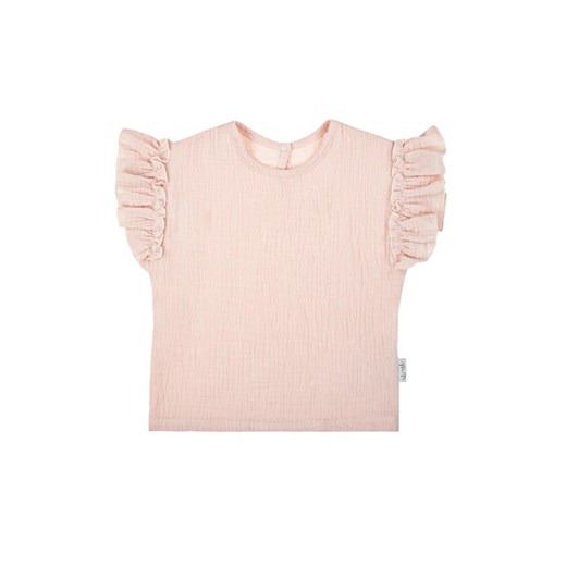 Różowa koszulka bawełniana typu kimono dla dziewczynki ze sklepu 5.10.15 w kategorii Bluzki dziewczęce - zdjęcie 172122093