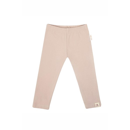 Bawełniane legginsy w kolorze beżowym ze sklepu 5.10.15 w kategorii Spodnie dziewczęce - zdjęcie 172122113