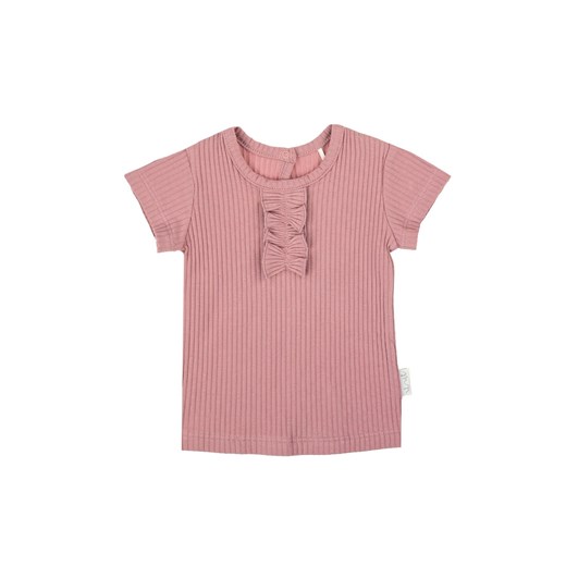 Bawełniana koszuka dziewczęca w kolorze wrzosowym ze sklepu 5.10.15 w kategorii Bluzki dziewczęce - zdjęcie 172122130