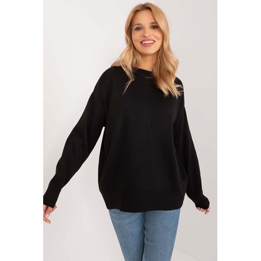 Sweter klasyczny o kroju oversize czarny ze sklepu 5.10.15 w kategorii Swetry damskie - zdjęcie 172122953