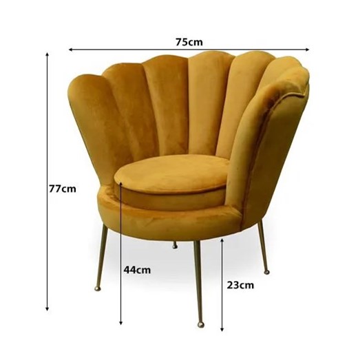 Fotel wypoczynkowy w stylu glamour - Beweris 40 kolorów Elior One Size okazyjna cena Edinos.pl