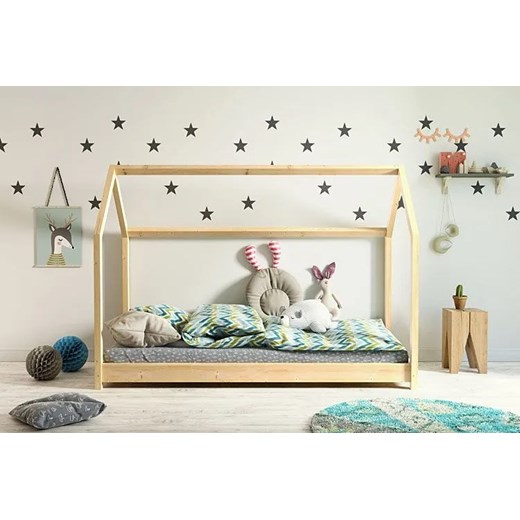 Łóżko dla dziecka domek Olaf 80x180 - sosna Elior One Size okazja Edinos.pl