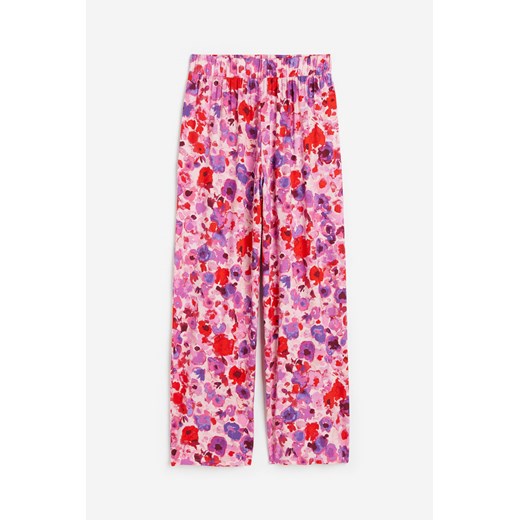 H & M - Dżersejowe spodnie bez zapięcia - Różowy ze sklepu H&M w kategorii Spodnie damskie - zdjęcie 172126190