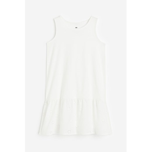 H & M - Bawełniana sukienka trapezowa - Biały H & M 116 (4-6Y) H&M