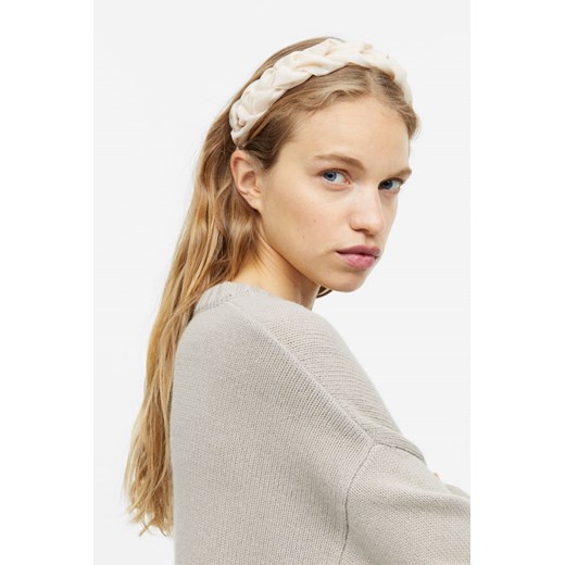 H & M - Sztywna opaska do włosów - Beżowy H & M One Size H&M
