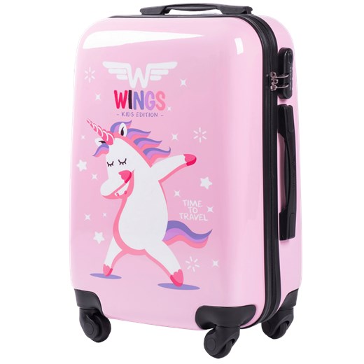 Walizka KIDS kabinowa twarda Wings Jay Unicorn 20" ze sklepu WINGS w kategorii Torby i walizki dziecięce - zdjęcie 172127942