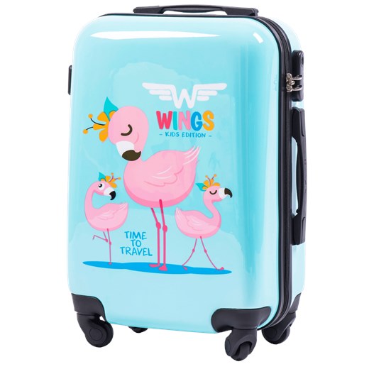 Walizka kabinowa twarda Wings Jay Flamingo 20" ze sklepu WINGS w kategorii Torby i walizki dziecięce - zdjęcie 172127960