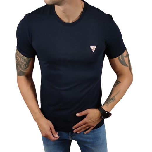 T-shirt Guess M2YI24J1311-G7V2 Navy Elastane C-neck Super Slim Fit DM ze sklepu Moda Męska w kategorii T-shirty męskie - zdjęcie 172129652