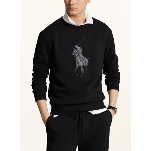 Bluza Ralph Lauren czarne skórzane  logo czarna  DM ze sklepu Moda Męska w kategorii Bluzy męskie - zdjęcie 172129910