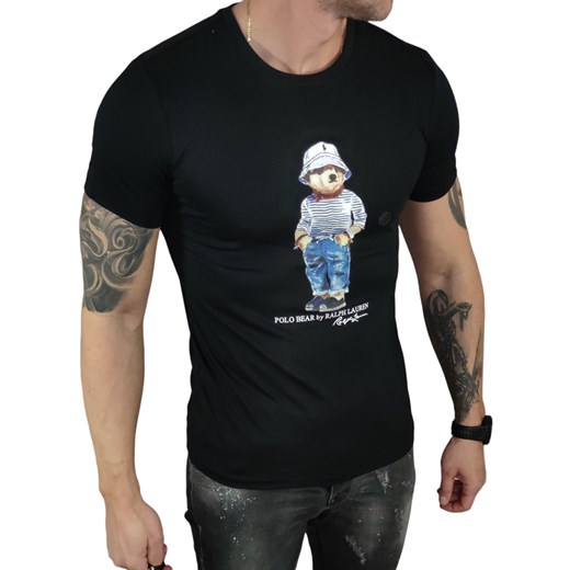 T-shirt Ralph Lauren czarny Bear 01 DM ze sklepu Moda Męska w kategorii T-shirty męskie - zdjęcie 172129962