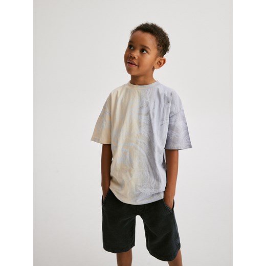 Reserved - T-shirt oversize - złamana biel ze sklepu Reserved w kategorii T-shirty chłopięce - zdjęcie 172135150