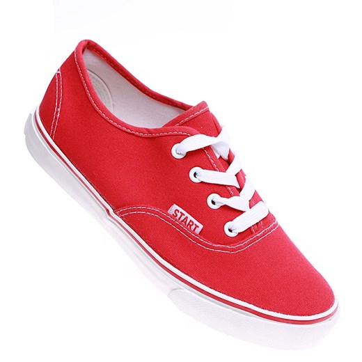Trampki damskie Pantofelek24 z tkaniny sznurowane