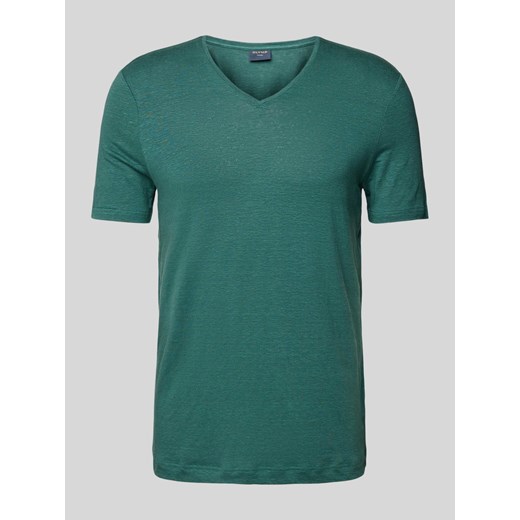 T-shirt z dekoltem w serek ze sklepu Peek&Cloppenburg  w kategorii T-shirty męskie - zdjęcie 172136930