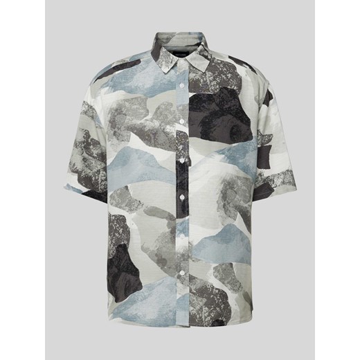 Koszula casualowa o kroju regular fit ze wzorem na całej powierzchni model ‘BUD’ ze sklepu Peek&Cloppenburg  w kategorii Koszule męskie - zdjęcie 172137012