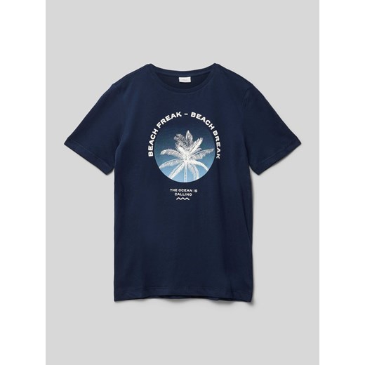T-shirt z nadrukiem z motywem i napisem ze sklepu Peek&Cloppenburg  w kategorii T-shirty chłopięce - zdjęcie 172137373