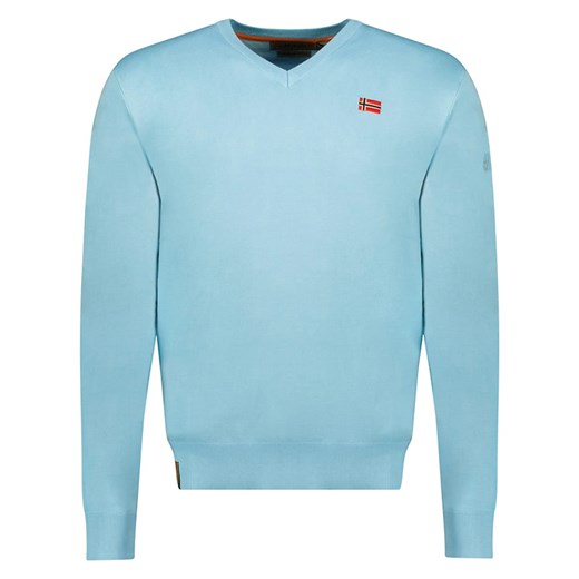 Geographical Norway Sweter w kolorze błękitnym ze sklepu Limango Polska w kategorii Swetry męskie - zdjęcie 172138213