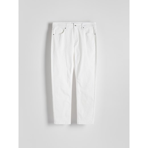 Reserved - Jeansy slim z efektem sprania - biały ze sklepu Reserved w kategorii Jeansy męskie - zdjęcie 172140580