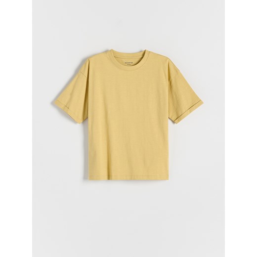 Reserved - T-shirt oversize z nadrukiem - kremowy ze sklepu Reserved w kategorii T-shirty chłopięce - zdjęcie 172140852