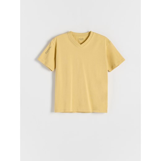 Reserved - T-shirt z nadrukiem - kremowy ze sklepu Reserved w kategorii T-shirty chłopięce - zdjęcie 172140860