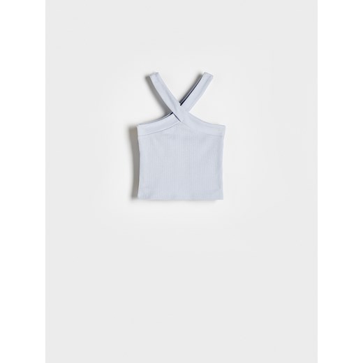 Reserved - Top ze skrzyżowanymi ramiączkami - jasnoniebieski ze sklepu Reserved w kategorii Bluzki dziewczęce - zdjęcie 172140881