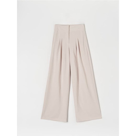Sinsay - Spodnie eleganckie - kremowy ze sklepu Sinsay w kategorii Spodnie damskie - zdjęcie 172142001