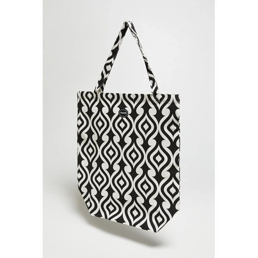 Bawełniana torba czarno-biała ze sklepu Moodo.pl w kategorii Torby materiałowe - zdjęcie 172142292