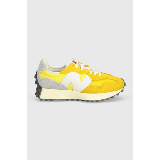 Buty sportowe damskie żółte New Balance sneakersy wiązane wiosenne płaskie 