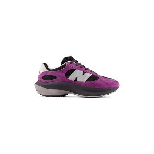 Buty sportowe damskie New Balance sneakersy fioletowe na płaskiej podeszwie wiązane 