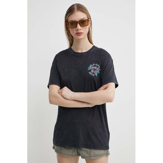 Hollister Co. t-shirt bawełniany damski kolor czarny ze sklepu ANSWEAR.com w kategorii Bluzki damskie - zdjęcie 172143884
