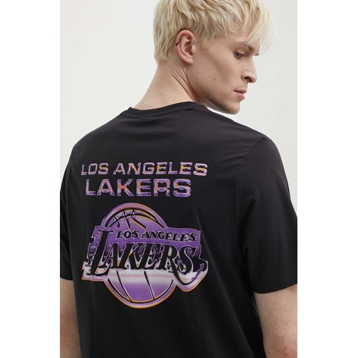 New Era t-shirt bawełniany męski kolor czarny z nadrukiem LOS ANGELES LAKERS ze sklepu ANSWEAR.com w kategorii T-shirty męskie - zdjęcie 172144210