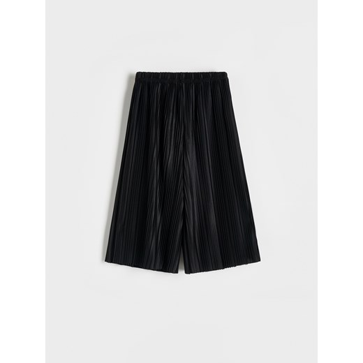 Reserved - Plisowane spodnie kuloty - czarny ze sklepu Reserved w kategorii Spodnie dziewczęce - zdjęcie 172146191