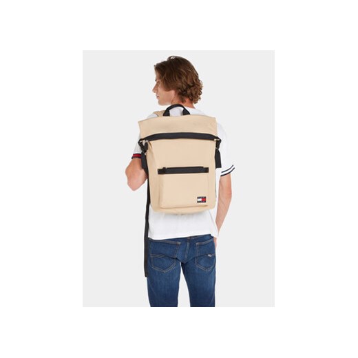 Tommy Jeans Plecak Tjm Daily Rolltop Backpack AM0AM11965 Beżowy Tommy Jeans uniwersalny wyprzedaż MODIVO