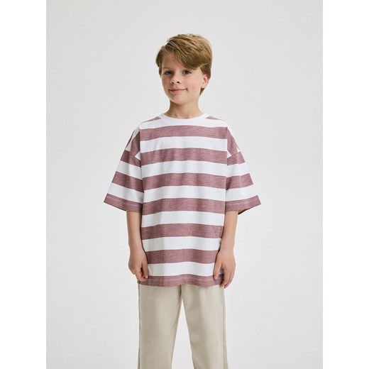 Reserved - T-shirt oversize - fioletowy ze sklepu Reserved w kategorii T-shirty chłopięce - zdjęcie 172151302
