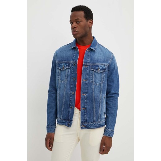 Pepe Jeans kurtka jeansowa REGULAR JACKET męska kolor niebieski przejściowa PM402715HW3 ze sklepu ANSWEAR.com w kategorii Kurtki męskie - zdjęcie 172152474