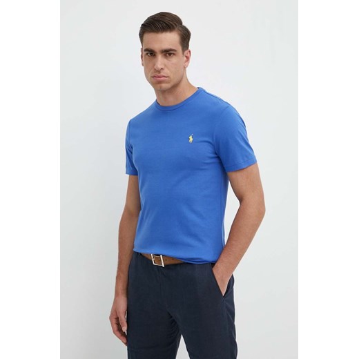 Polo Ralph Lauren t-shirt bawełniany kolor turkusowy ze sklepu ANSWEAR.com w kategorii T-shirty męskie - zdjęcie 172152580