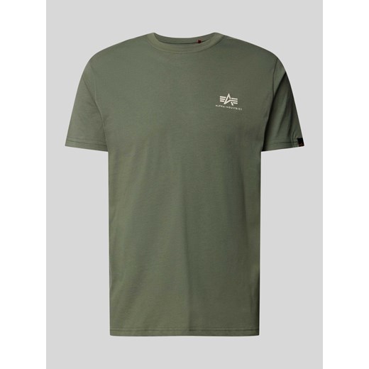 T-shirt z nadrukiem z logo model ‘BASIC’ Alpha Industries M Peek&Cloppenburg 