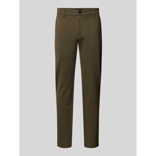 Spodnie o kroju slim fit z elastycznym paskiem model ‘Langford’ ze sklepu Peek&Cloppenburg  w kategorii Spodnie męskie - zdjęcie 172154914