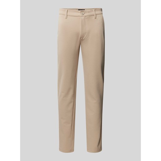 Spodnie o kroju slim fit z elastycznym paskiem model ‘Langford’ ze sklepu Peek&Cloppenburg  w kategorii Spodnie męskie - zdjęcie 172154962
