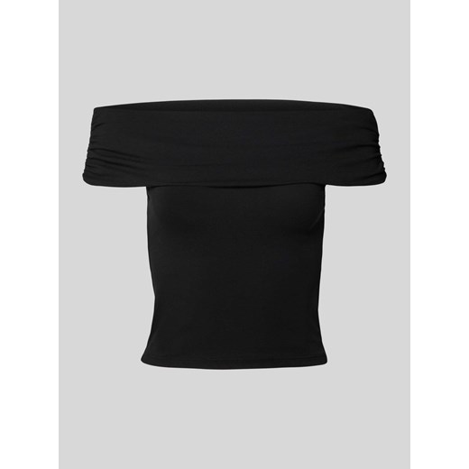 Bluzka z odkrytymi ramionami w jednolitym kolorze model ‘LIVE LOVE’ ze sklepu Peek&Cloppenburg  w kategorii Bluzki damskie - zdjęcie 172155133