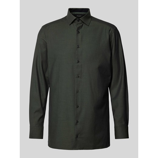 Koszula biznesowa o kroju modern fit z fakturowanym wzorem model ‘Global’ ze sklepu Peek&Cloppenburg  w kategorii Koszule męskie - zdjęcie 172155222