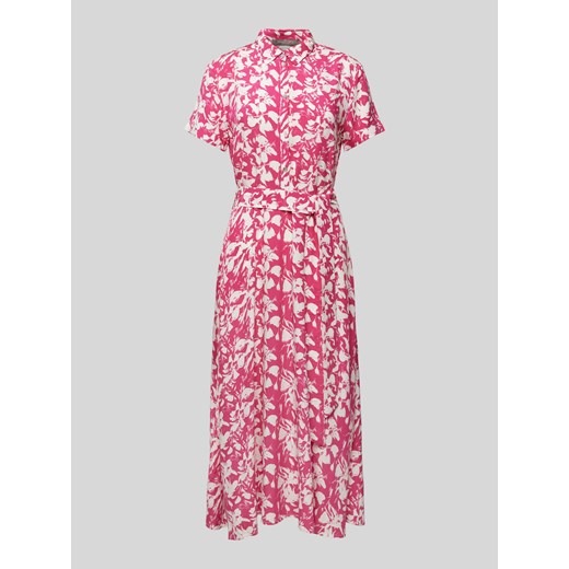 Sukienka koszulowa z wiskozy z wiązanym paskiem ze sklepu Peek&Cloppenburg  w kategorii Sukienki - zdjęcie 172155384