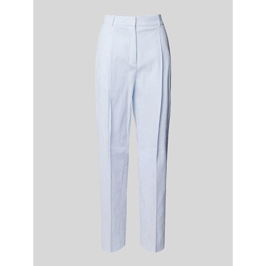 Spodnie materiałowe o kroju regular fit z zakładkami w pasie i kantem model ‘Tanalie’ ze sklepu Peek&Cloppenburg  w kategorii Spodnie damskie - zdjęcie 172155423