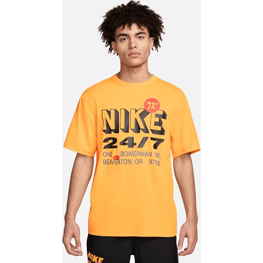 Męska koszulka z krótkim rękawem do fitnessu Dri-FIT UV Nike Hyverse - Żółty ze sklepu Nike poland w kategorii T-shirty męskie - zdjęcie 172155584