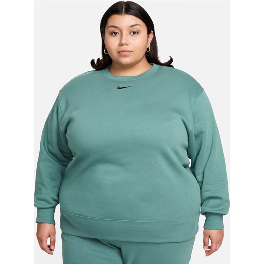 Damska bluza dresowa o luźnym kroju Nike Sportswear Phoenix Fleece (duże rozmiary) - Zieleń ze sklepu Nike poland w kategorii Bluzy damskie - zdjęcie 172155592