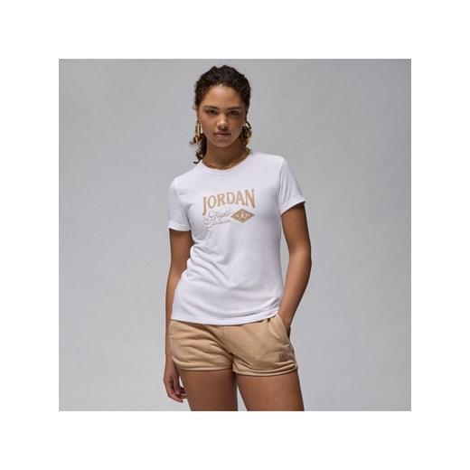 T-shirt damski o dopasowanym kroju z nadrukiem Jordan - Biel ze sklepu Nike poland w kategorii Bluzki damskie - zdjęcie 172155670