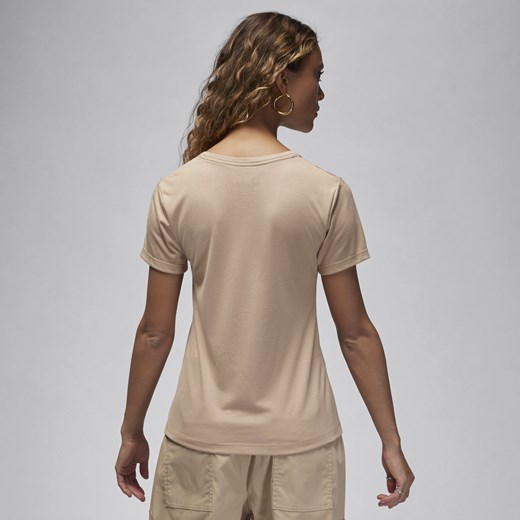Damski T-shirt o dopasowanym kroju z krótkim rękawem Jordan Essentials - Brązowy Jordan S (EU 36-38) Nike poland