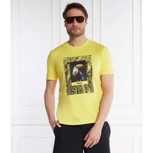 T-shirt męski BOSS HUGO w stylu młodzieżowym wiosenny z krótkimi rękawami 
