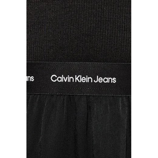 CALVIN KLEIN JEANS LOGO ELASTIC SHORT SLEEVE DRESS M Gomez Fashion Store